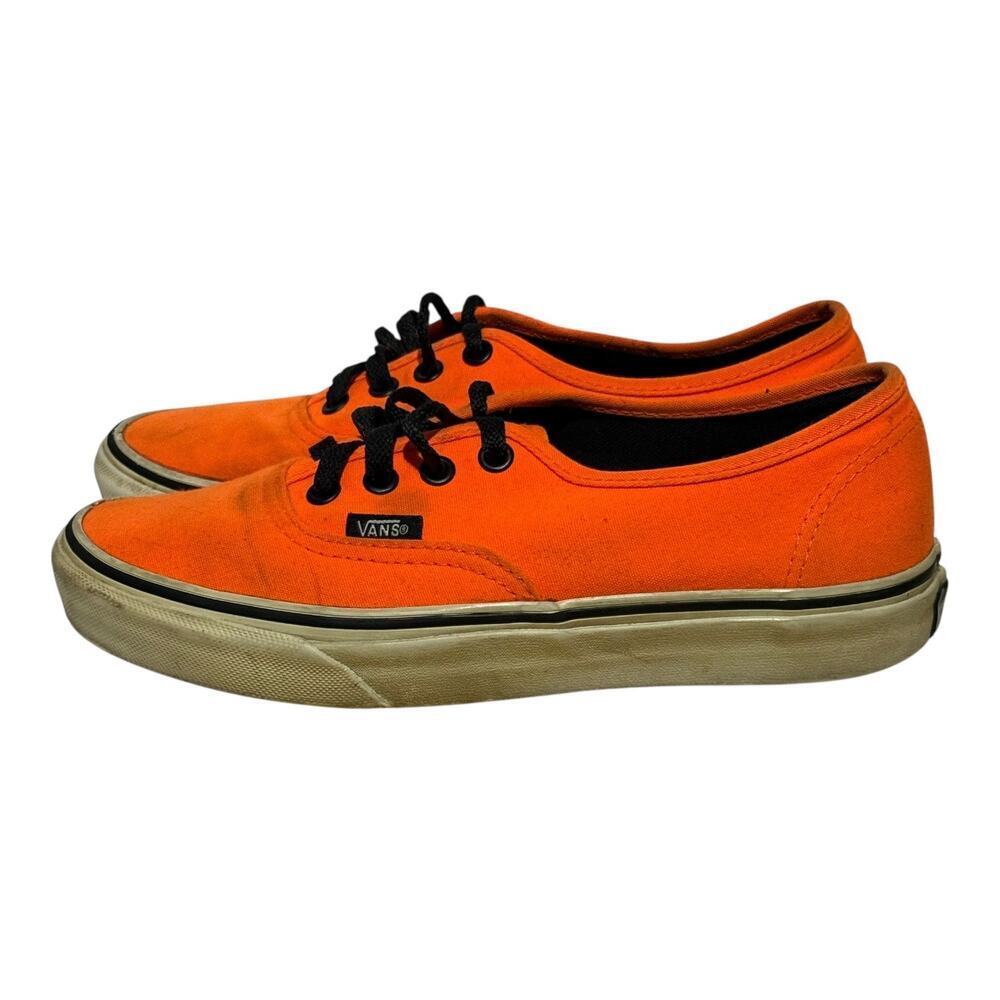Vans Authentic Orange Canvas Low-Top Sneakers Women’s Size 7 - Picture 4 of 8